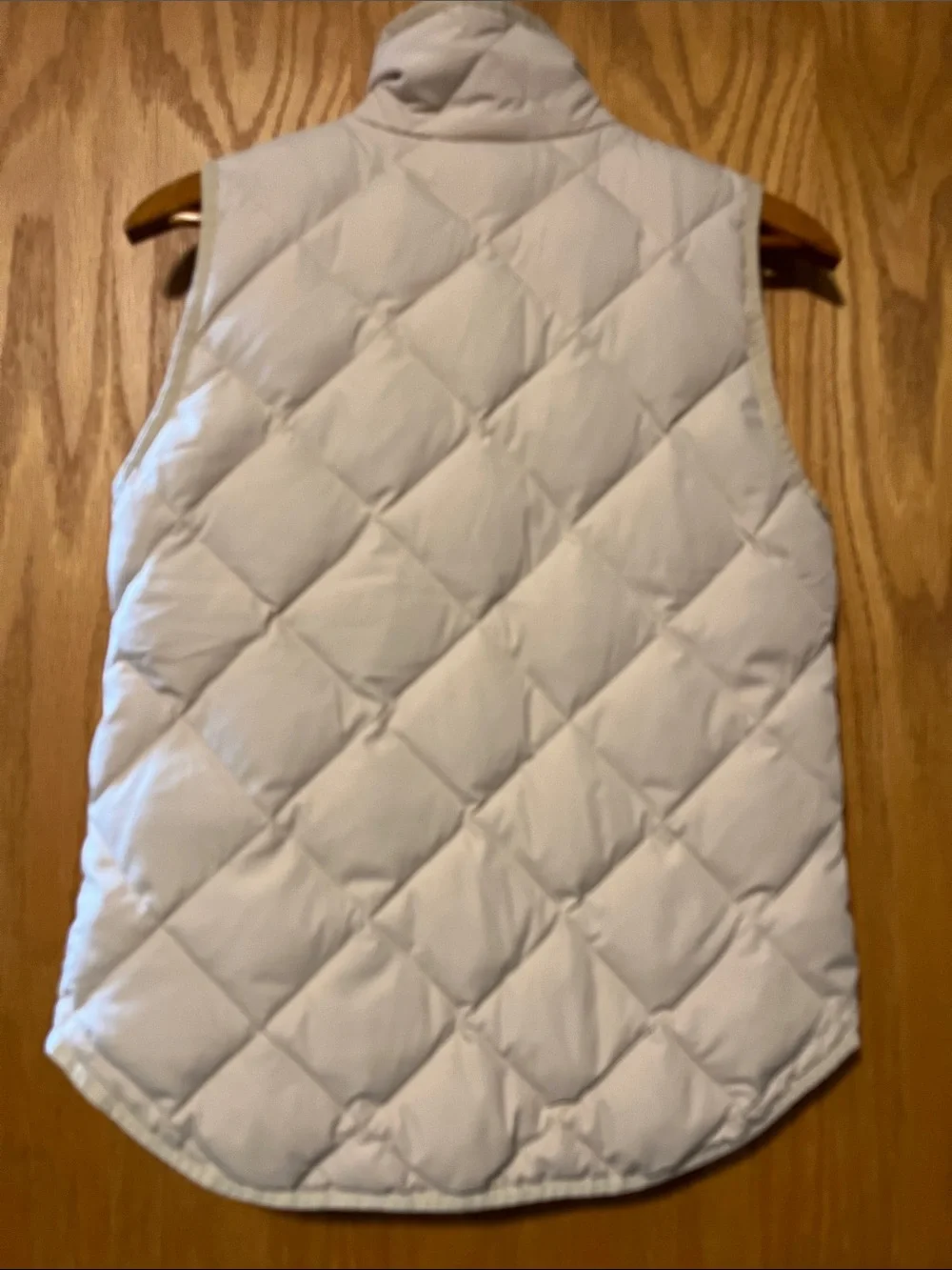 J. Crew Quilted Stand-Collar Puffer Vest in Light Beige